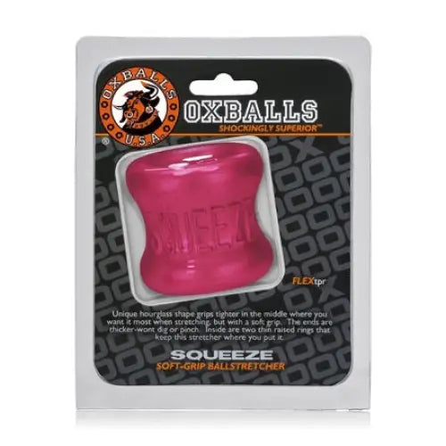 cock ring durability guide reviews-Oxballs Squeeze Ballstretcher O/S Hot Pink