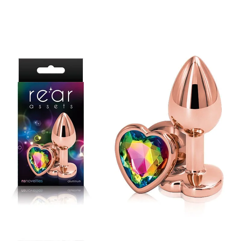 anal toys for deep fun-Rear Assets Rose Gold Heart Small