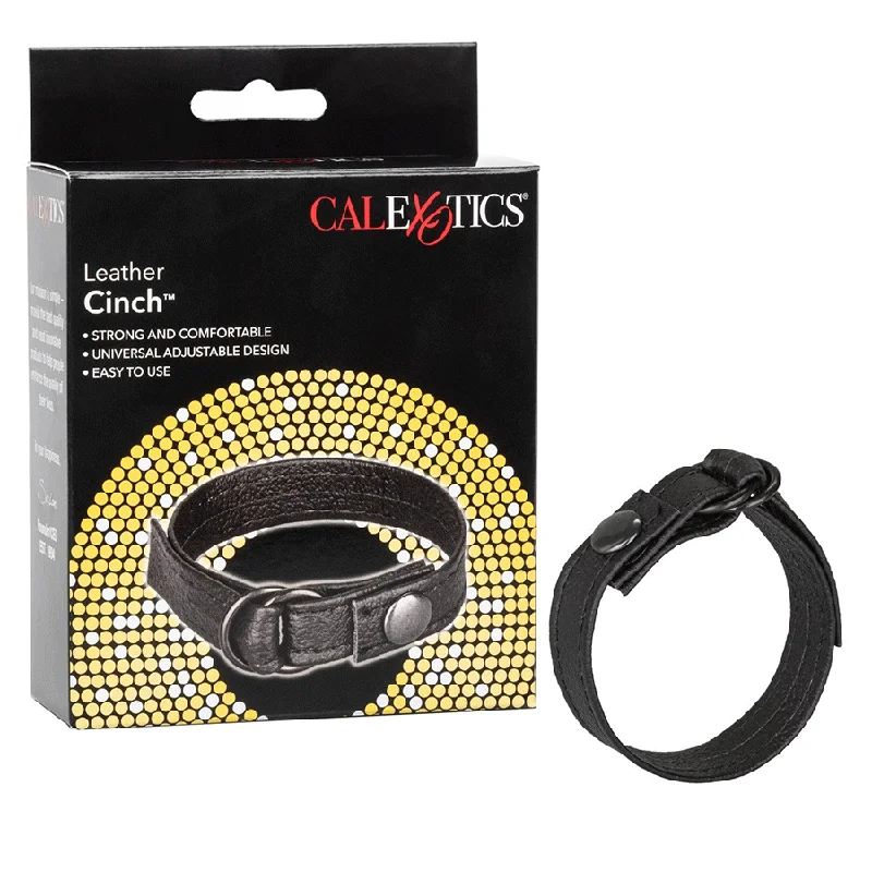 cock ring size benefits reviews-Leather Cinch Adjustable Cock Ring by Cal Exotics