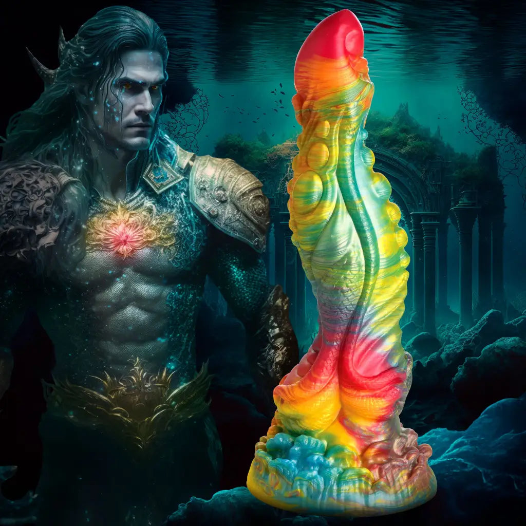 dildo texture patterns-Creature Cocks Majestic Merman Silicone Dildo