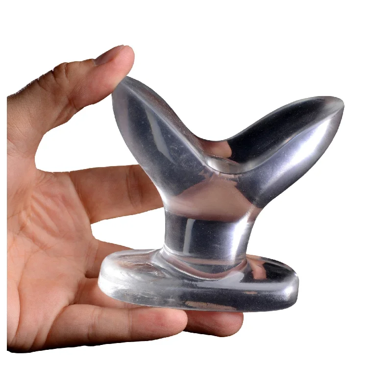 anal toys for solo exploration-Anchored Clear Anal Plug