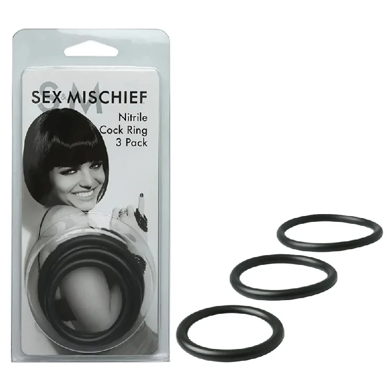 cock ring fit reviews guide-Sex & Mischief Nitrile Cock Ring 3 Pack