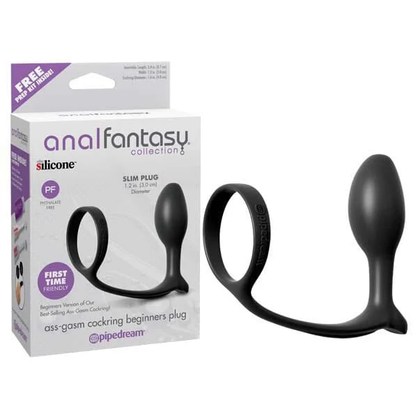 anal toys with quiet motor-Anal Fantasy Collection Ass-Gasm Cock Ring Beginners Plug