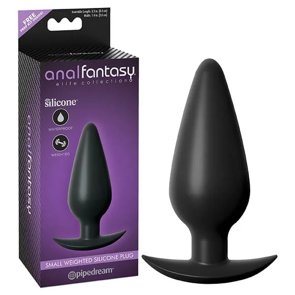 anal toys with smooth texture-Anal Fantasy Elite Collection Small Weighted Silicone Plug