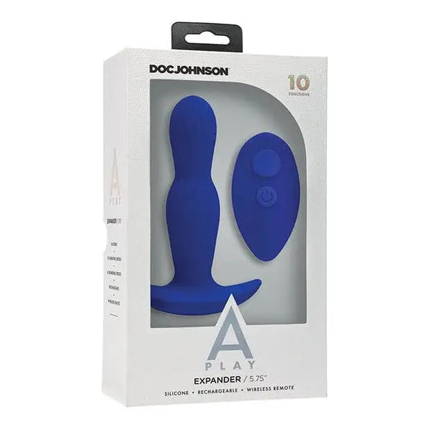 anal toys with firm grip-A-Play Expander Rechargeable Silicone Anal Plug with Remote