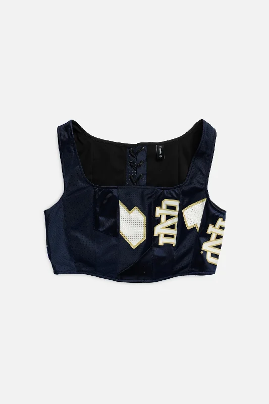 Corset with front zipper-Rework Notre Dame Fighting Irish NCAA Corset - XXL