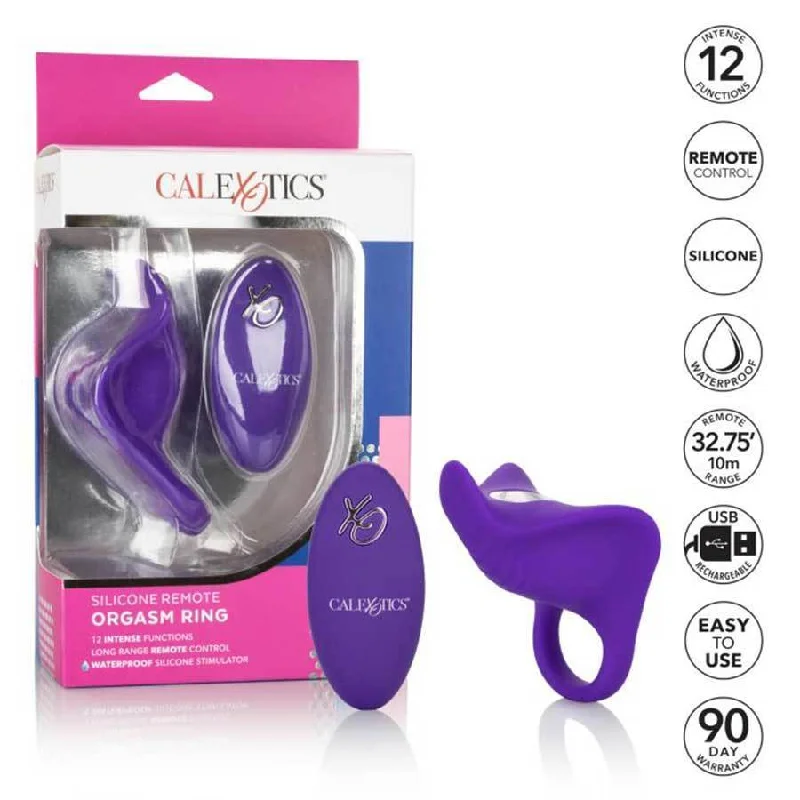 cock ring for stamina tips-Silicone Remote Controlled Vibrating Orgasm Cock Ring by Cal Exotics