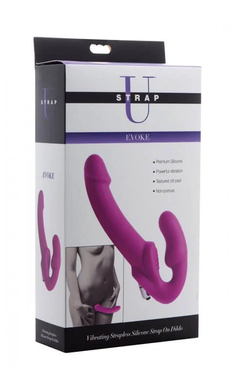 dildo girth tools-Experience Unbridled Pleasure with Strap U Vibrating Strapless Silicone Strap-On Dildo