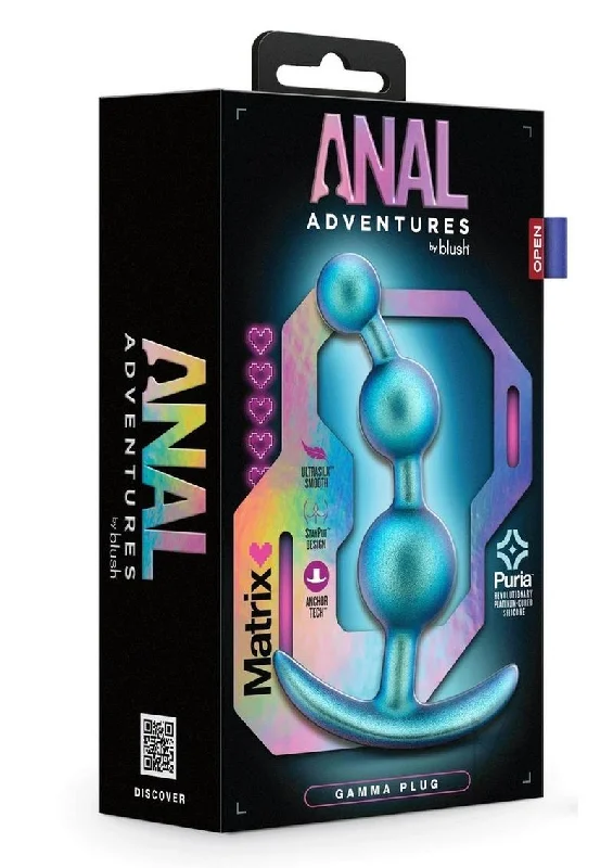 anal toys with minimalist style-Aam Gamma Plug Neptune Teal