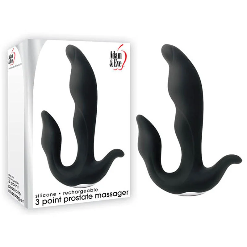 anal toys with sleek grip-Adam & Eve 3-Point Prostate Massager