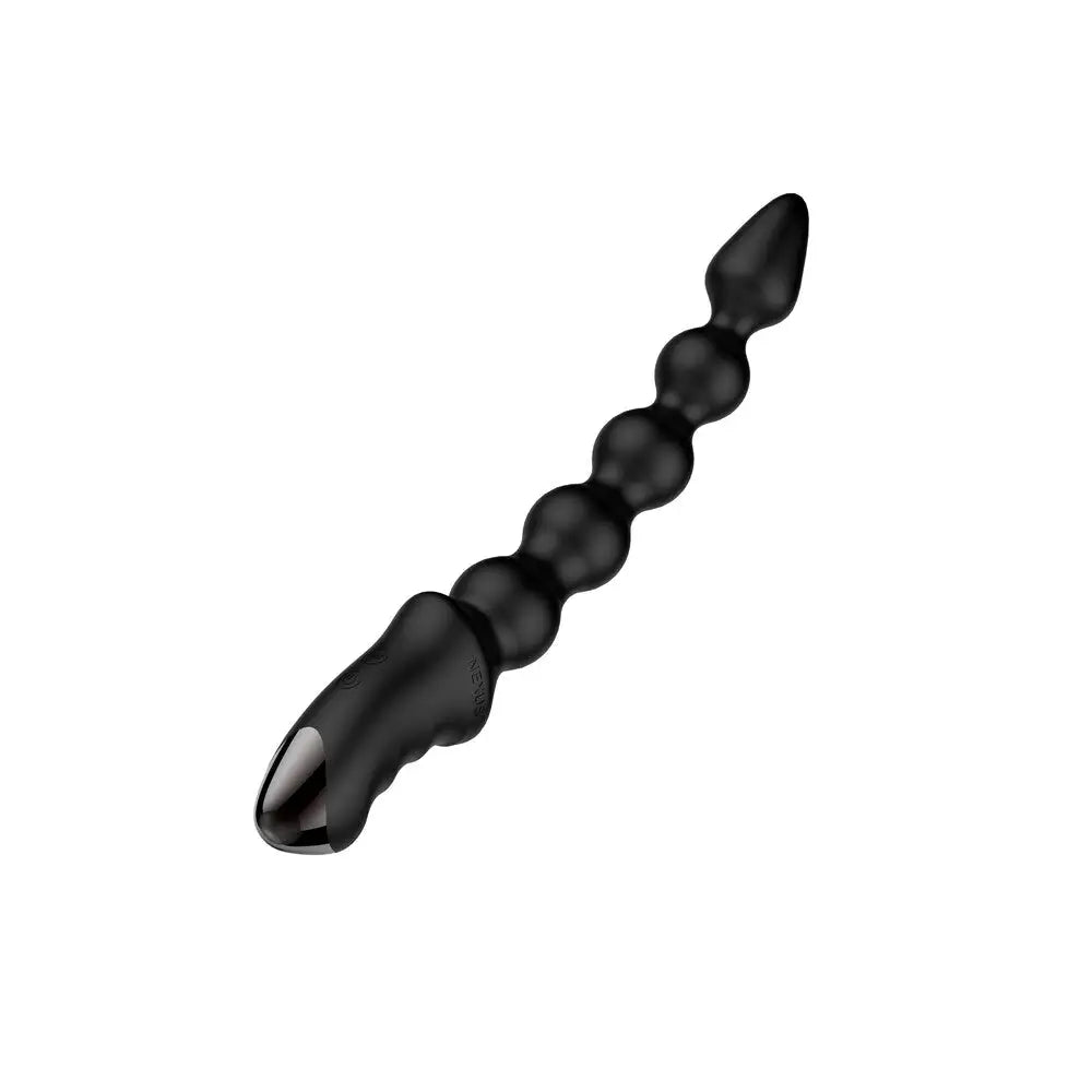 anal toys with flexible shape-Nexus Silicone Black Bendable Rechargeable Vibrating Anal Probe