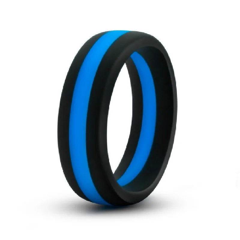 cock ring expert solutions guide-Performance Silicone Go Pro Cock Ring - Black & Blue