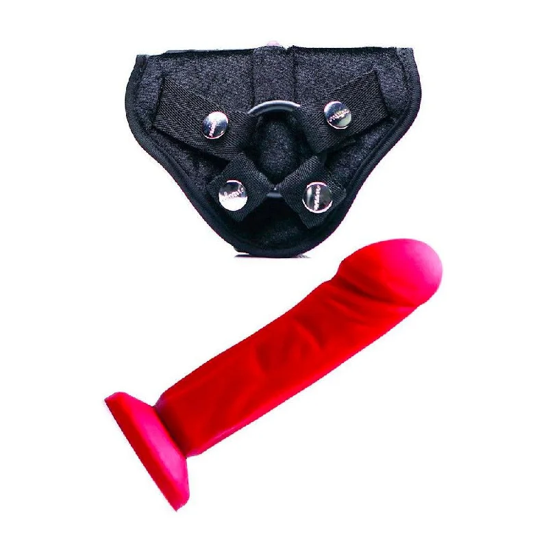 dildo color resources-Tantus Vamp Strap-on Dildo Harness Kit, Red