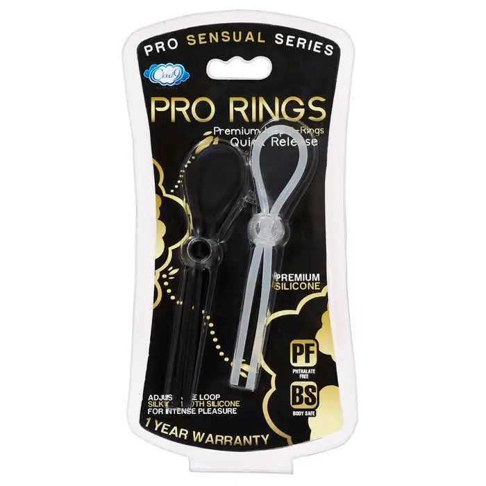 cock ring size tips guide-Cloud 9 Pro Sensual Quick Release Loop Cock Ring 2 Pack