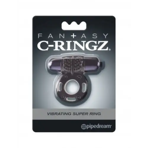 cock ring style benefits reviews-Pipedream Fantasy C-Ringz Vibrating Super Ring With Bullet Black