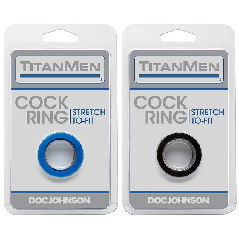 cock ring discreet reviews guide-Titanmen Thick Stretch-to-Fit Cock Ring by Doc Johnson