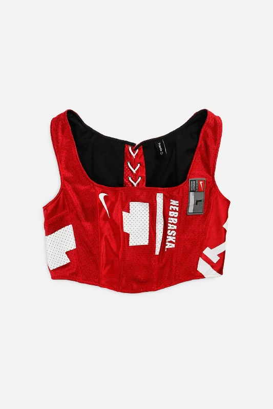 Corset for back support-Rework Nebraska Cornhuskers NCAA Corset - L