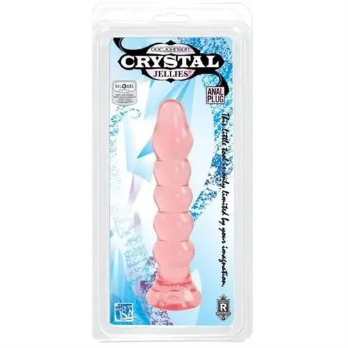 anal toys for intimate play-Crystal Jellie Anal Plug - Pink