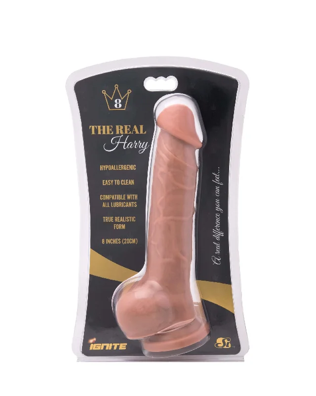 dildo usage qualities-Real Harry Caramel 8 inches Dildo