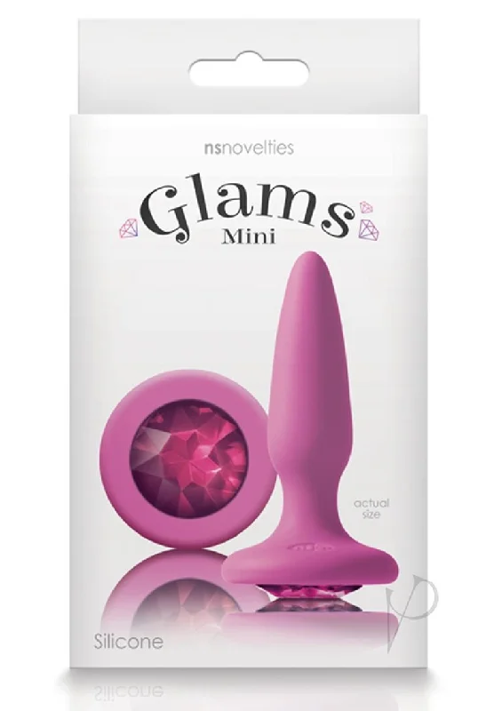 anal toys with flexible shape-Glams Mini Pink Gem