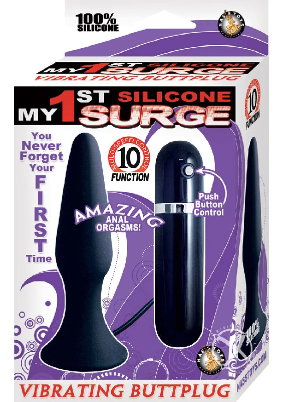 anal toys for intimate play-My 1st Surge Butt Plug Black