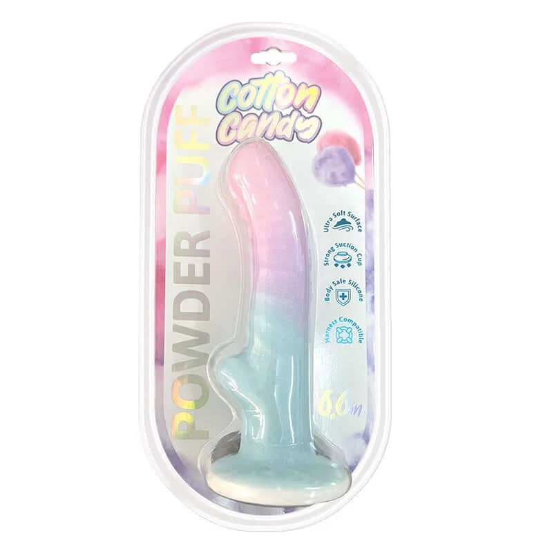 dildo flexibility innovations-Cotton Candy Pixie Dix: 6.6-inch Premium Silicone Dildo by Hott Products