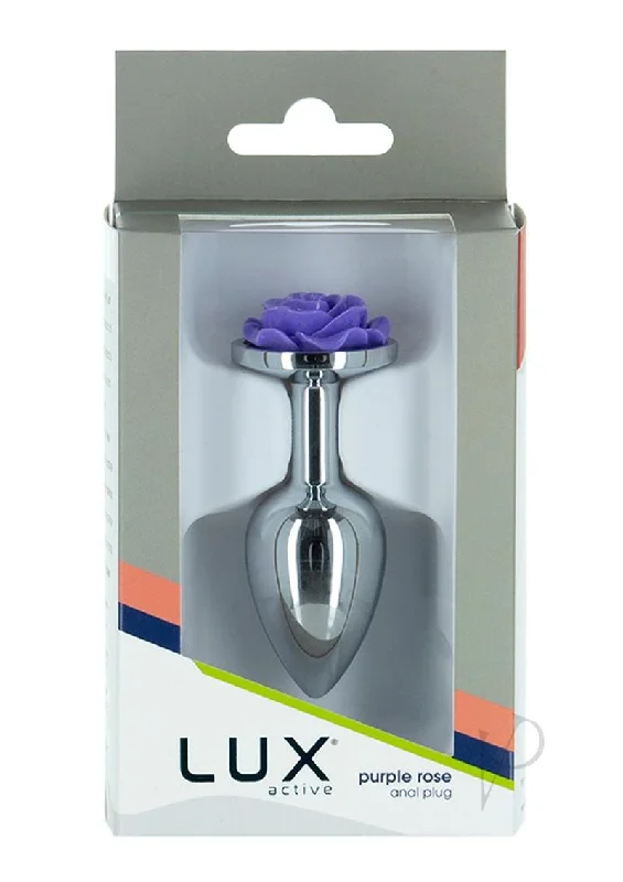 anal toys for couple pleasure-Lux Active Rose Anal Plug 3 Purple