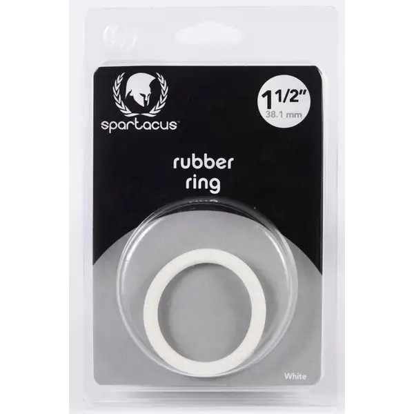 cock ring discreet hacks guide-1.5in White Rubber Ring