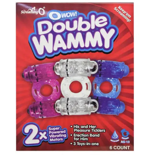 cock ring luxury tips solutions-Screaming O Double Wammy (Box of 6)