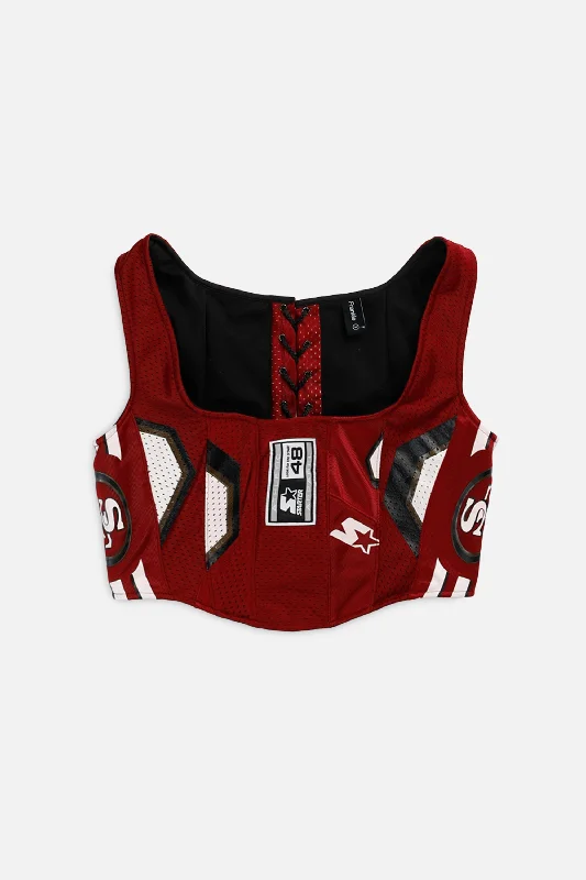 Corset for steampunk prom-Rework San Francisco 49ers NFL Corset - M