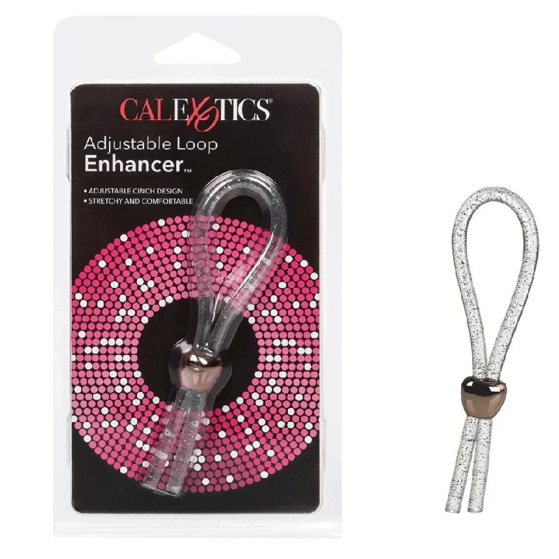 cock ring for pleasure benefits-Adjustable Loop Enhancer Clear Cock Ring by Cal Exotics