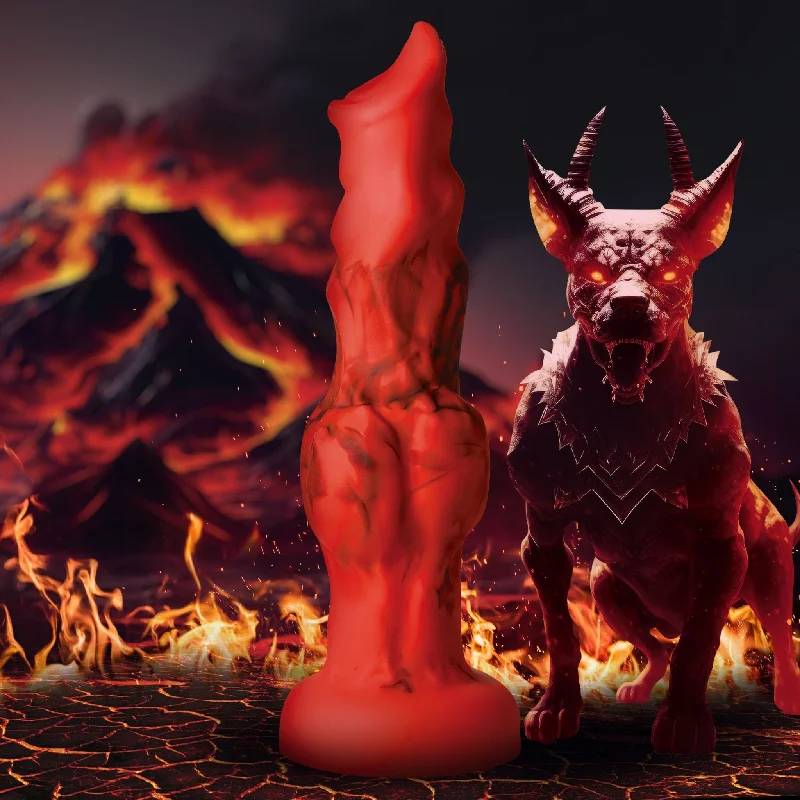 dildo texture testimonials-Fire Hound Silicone Dildo - Large