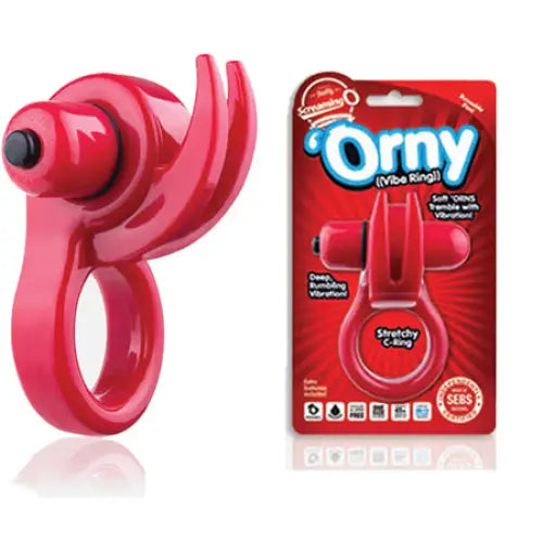 cock ring discreet solutions reviews-Screaming O Orny Vibe Ring Red