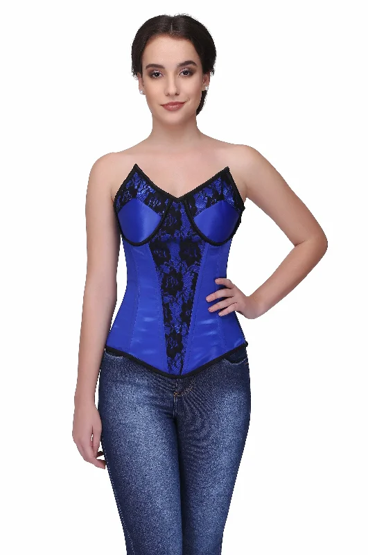 Corset with suede overlay-Sweetheart Overbust Corset pattern perfect for medium & short torso female