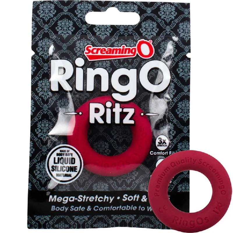 cock ring size solutions guide-Screaming O RingO Ritz Mega Stretchy Liquid Silicone Cock Ring