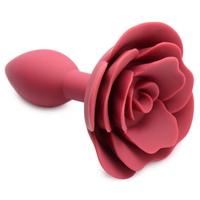 anal toys for solo intimacy-Booty Bloom Silicone Rose Anal Plug - Small