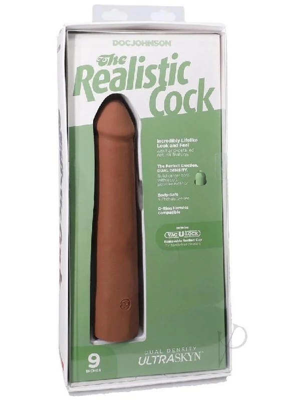 dildo hygiene benefits-The Realistic Cock 9 inches ULTRASKYN Vac-U-Lock Dildo – Caramel, Dual Density