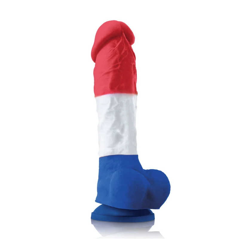 dildo beginner accessories-Colours Pleasures Tricolor 8" Dildo