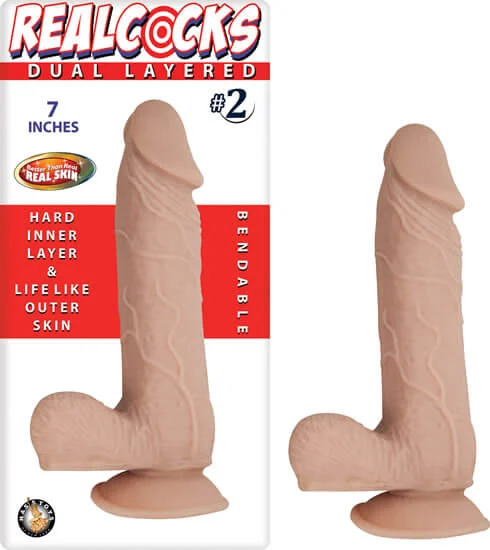 dildo repair manuals-Real Cocks Dual Layered number 2 Beige 7 inches Dildo