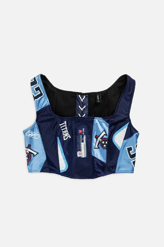 Corset for curvy shapes-Rework Tennessee Titans NFL Corset - XL