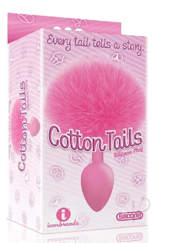 anal toys with sleek grip-The 9 Cottontails Bunny Tail Plug Pink