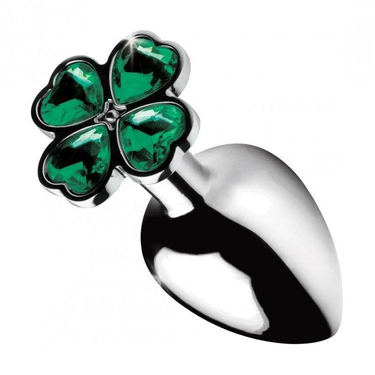 anal toys with portable case-Lucky Clover Gem Anal Plug - Medium