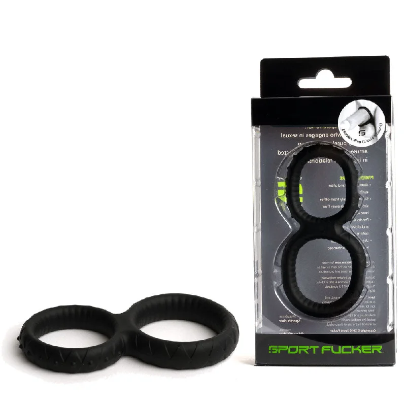 cock ring vibration settings-Sport Fucker Enigma Black Cock Ring