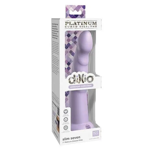 dildo portability comparisons-Dillio Platinum 7" Slim Seven Silicone Dildo