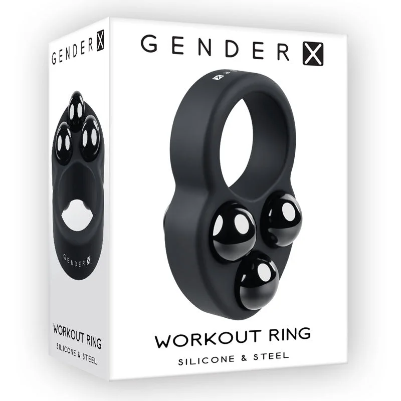 cock ring style solutions-Gender X WORKOUT Cock Ring - Black