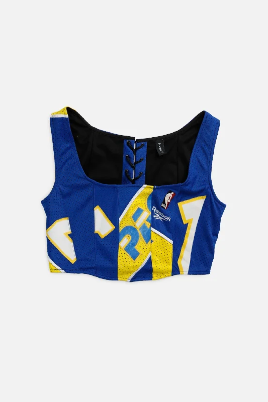 Corset with satin applique-Rework Indiana Pacers NBA Corset - L