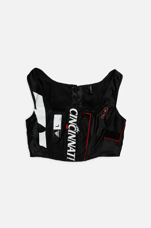 Corset with embroidered roses-Rework Cincinnati Bearcats NCAA Corset - XL