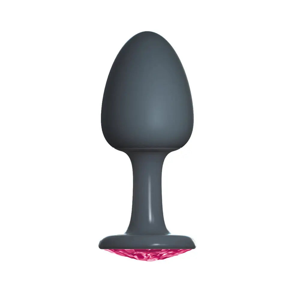 anal toys with bold texture-3-inch Dorcel Silicone Black Medium Anal Plug