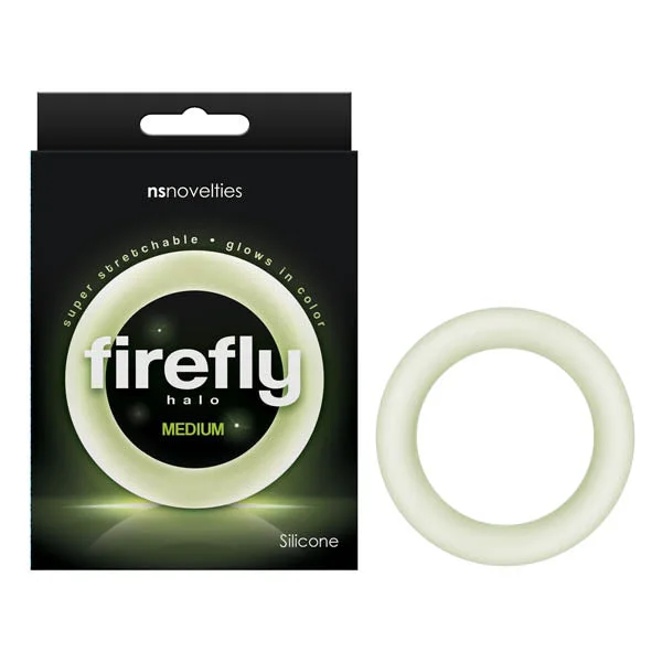 cock ring buying hacks-Firefly Halo Cock Ring Medium Glow in the Dark Clear