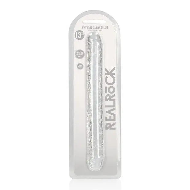 dildo performance resources-Shots Realrock Crystal Clear 14" Double Dildo